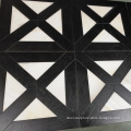 Customized design wood inlay marble parquet flooring
